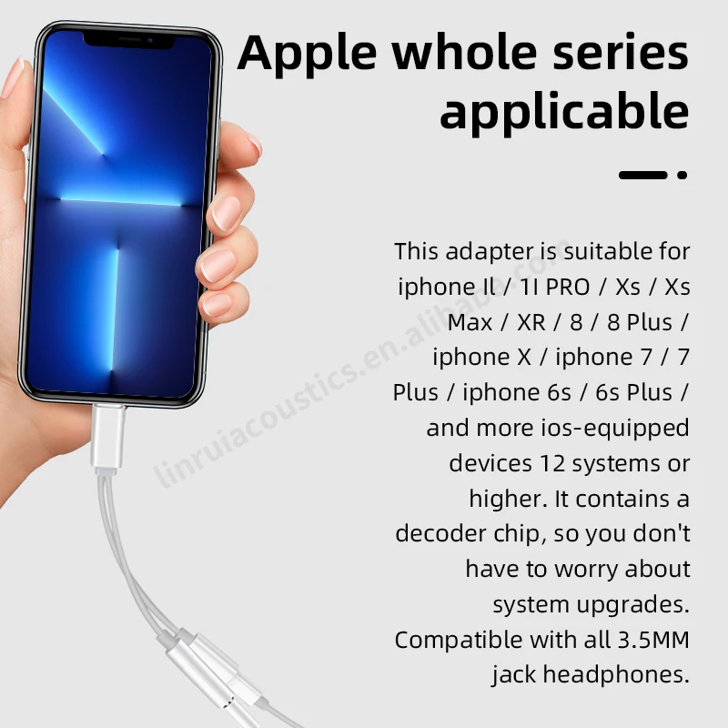 For Iphone Headphone Jack Audio Cable Adapter Universal Converter Adaptor For Lighting Type C To 3.5mm Headphone Jack Adapter