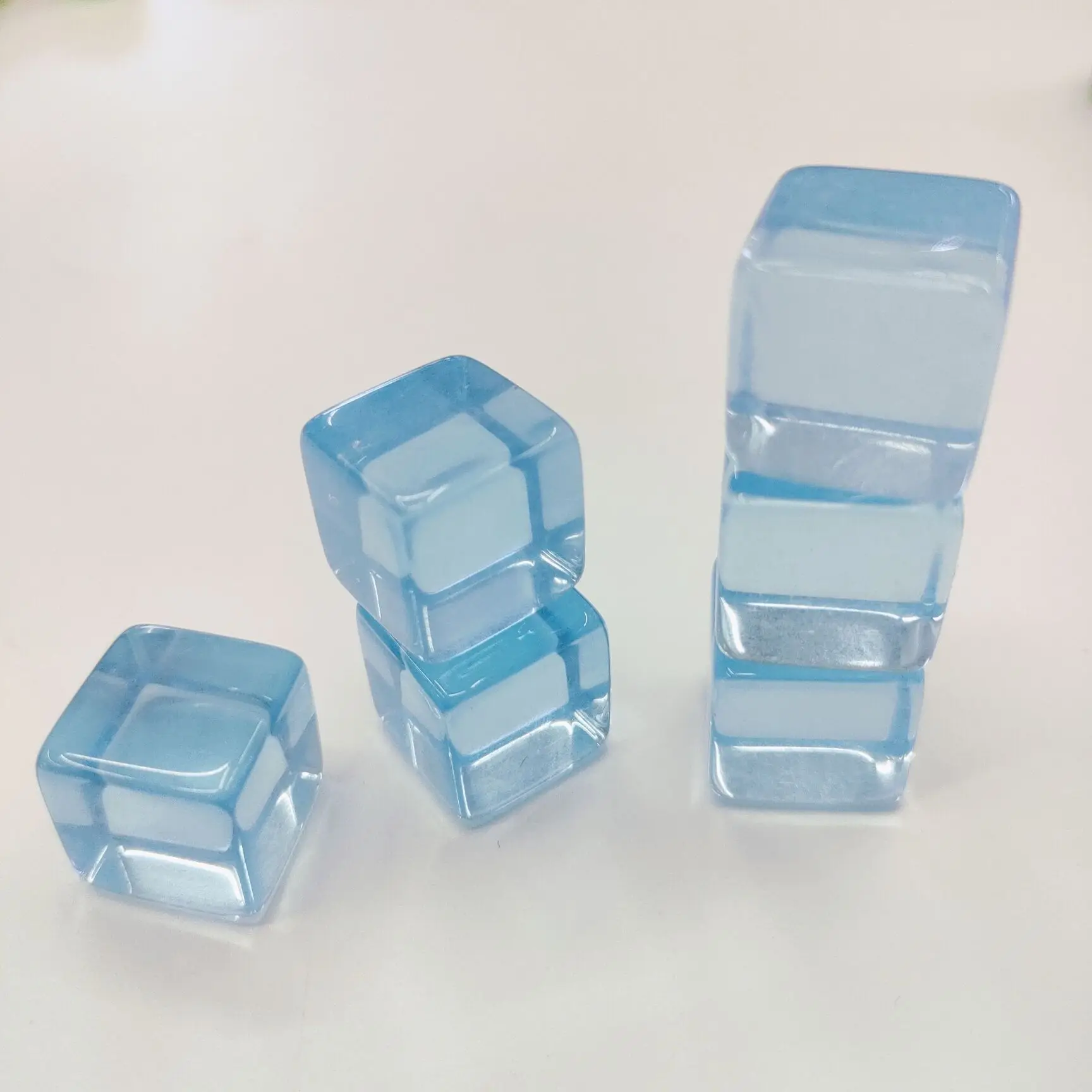 16mm smooth transparent square blank dice flat small square board game toy accessories cube cube accessories wholesale