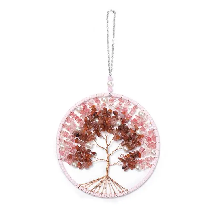 
Garden Wind Chimes Tree of Life Crystal Handmade Hanging Decor 