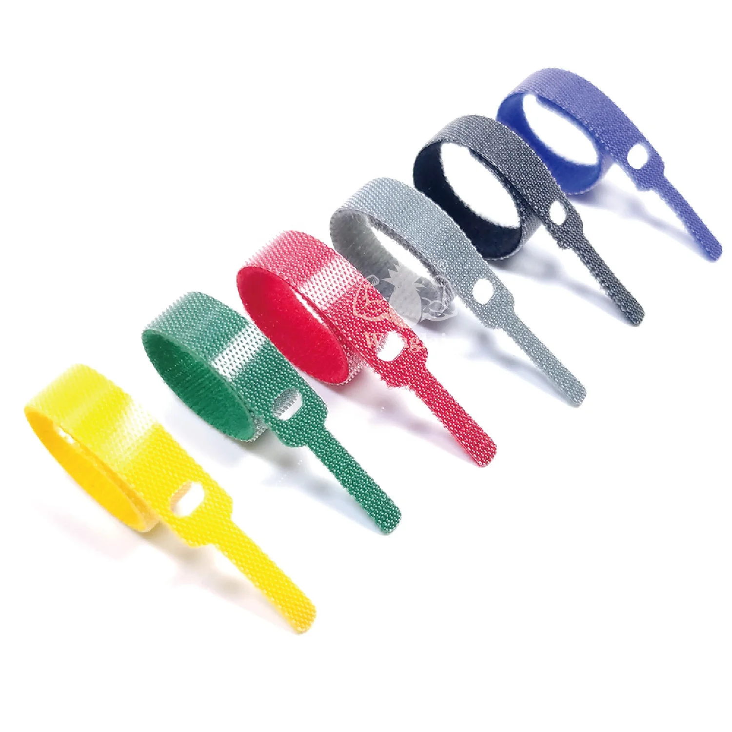 Colorful Hook And Loop Cable Tie Strap Flexible Automatic Double Side Reusable Carry Self Gripping Cinch