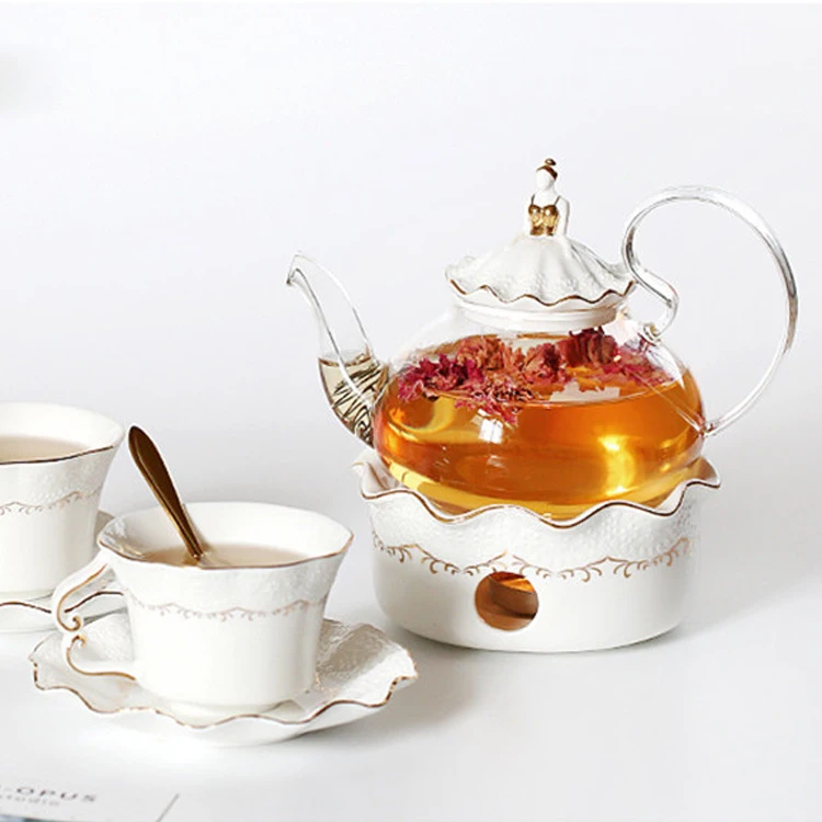 Luxury High Quality Nordic British Style Ceramics Water Pot With Sauce Soup Set Tea Coffee Cup Jug Set