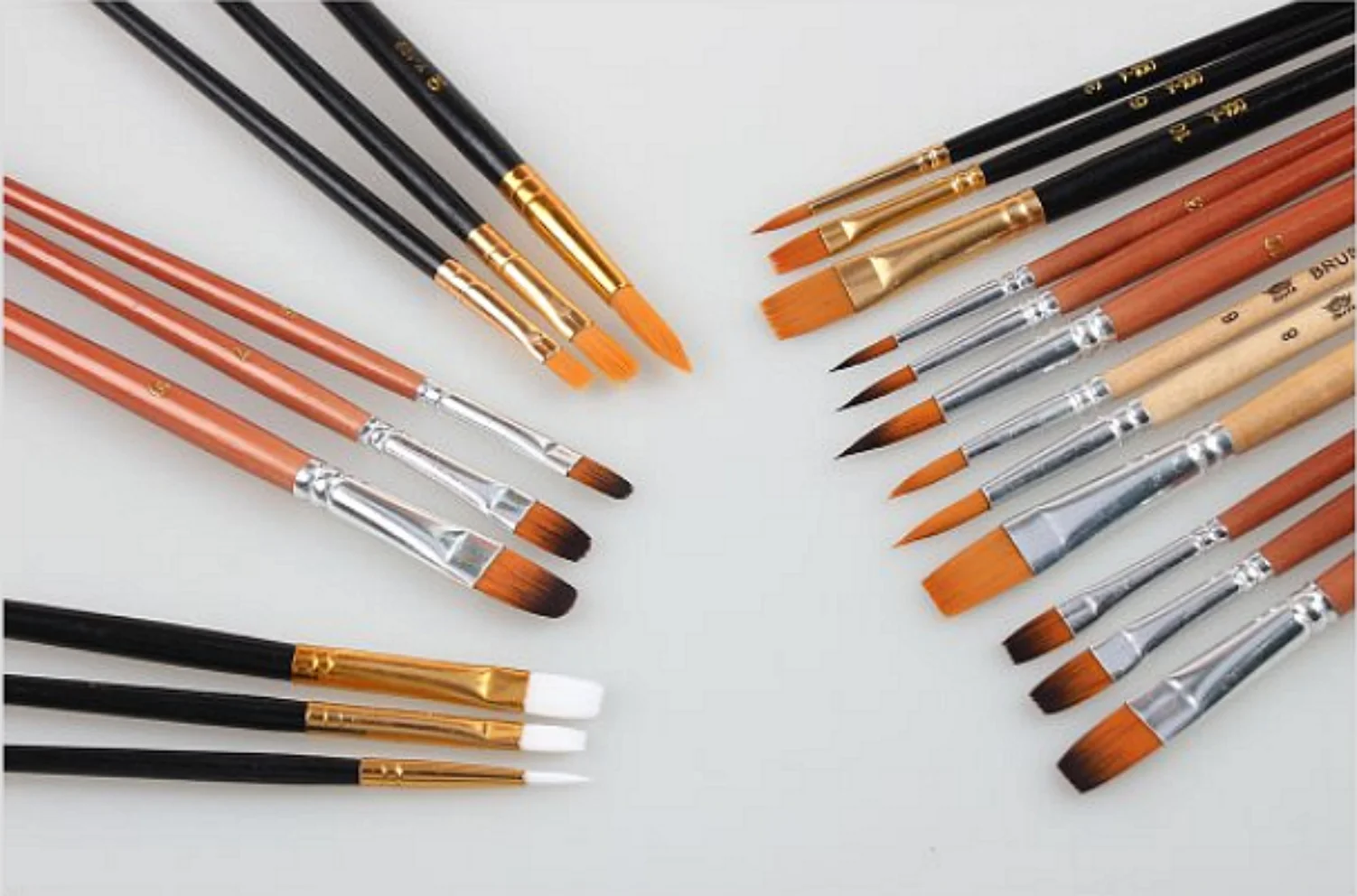 Hot sale PROFESSIONAL TYPE LONG  HANDLE WATER WATERCOLOR SABLE PAINTS BRUSH SET FOR BEGINNERS AND PAINTING