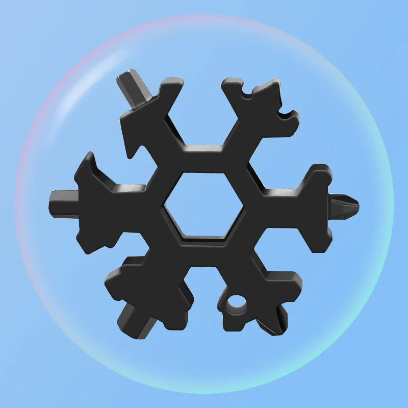 18 in 1 Snowflake Multi Tool Stainless Steel Snowflake Handy Tool Keychain Tool Screwdriver Tactical multiTool