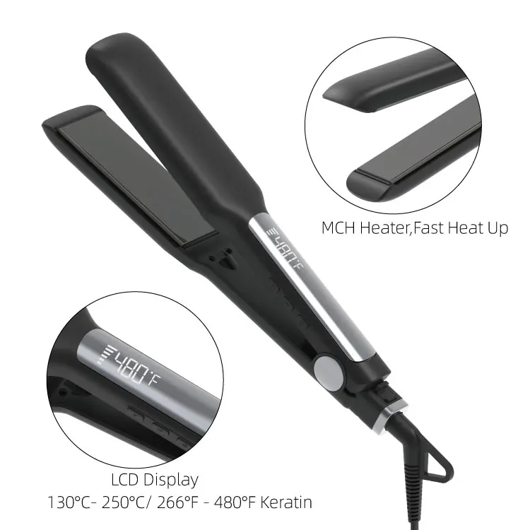 hair straightener iron keratin negative ion flat iron MCH Professional 480 degrees hair straightener titanium flat iron