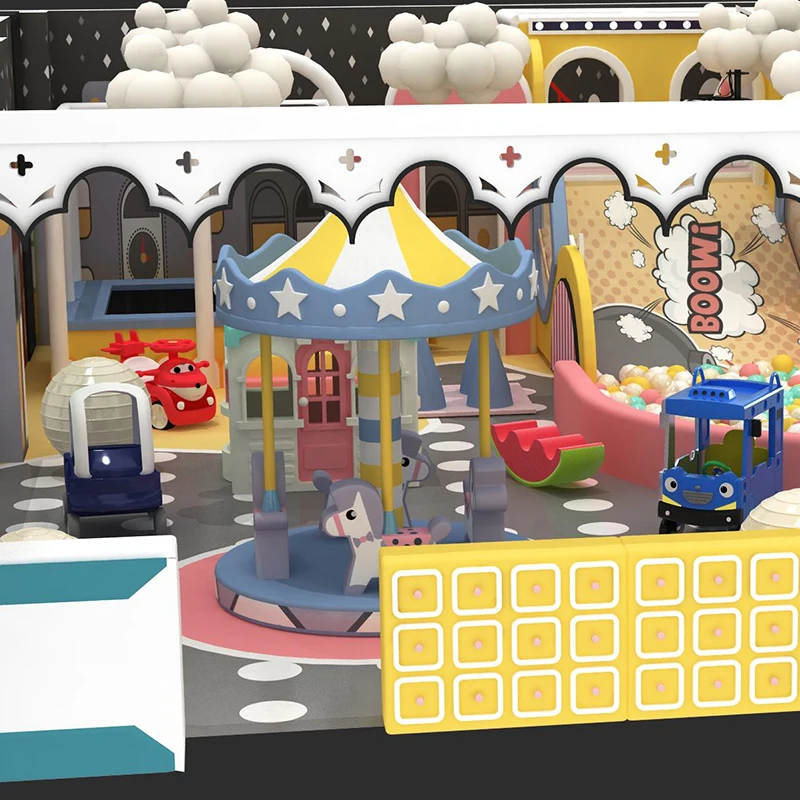Leqi Factory Commercial Soft Play Kids Indoor Playground with Big Slides Soft Play