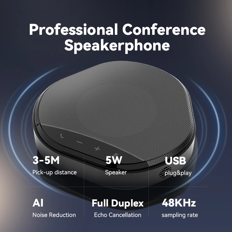 Anywii Hot Selling Usb Wireless Professional Omnidirectional Speaker Conference Microphone Speakerphone With Best Audio
