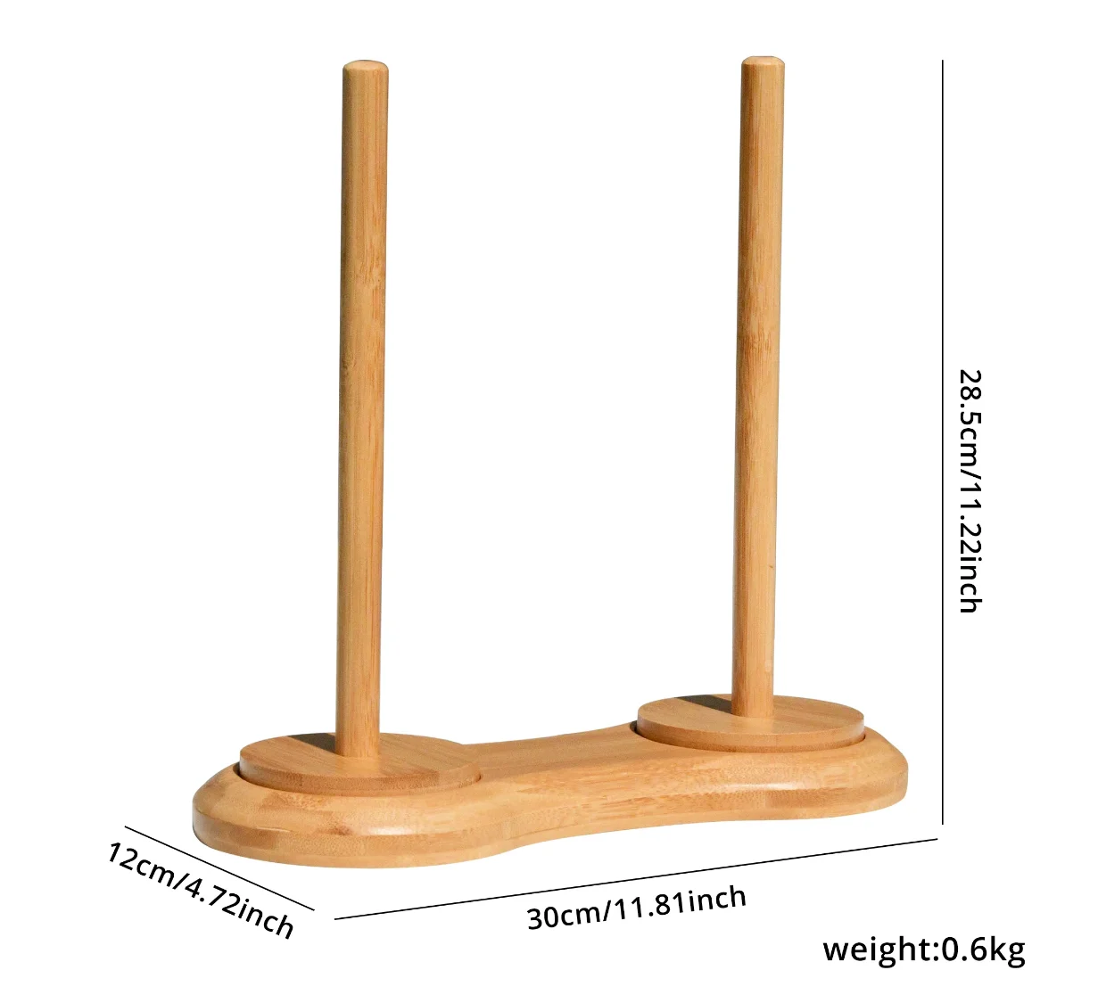 Revolving Double Yarn Cone Holder Wooden Yarn Warp Creel Stand Crocheting or Knitting Ball Dispenser