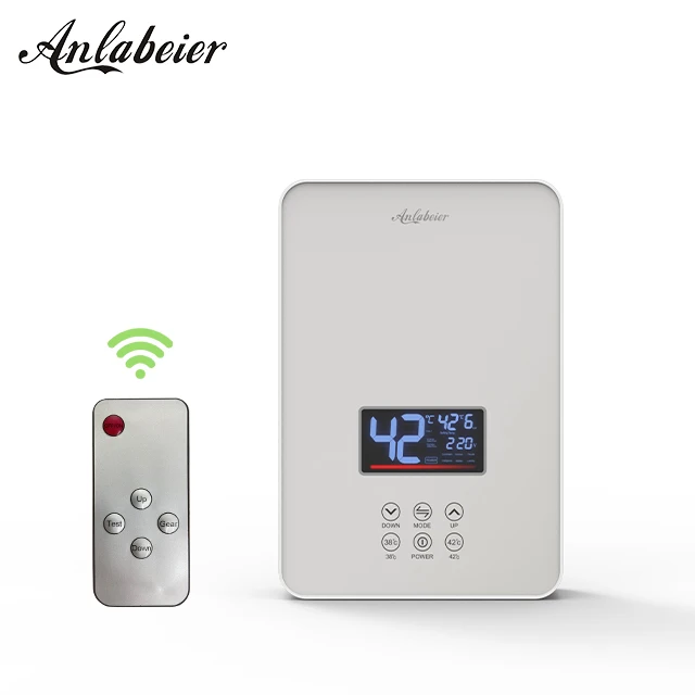 Мгновенный 4500W водонагреватели 50/60HZ интеллигентая (ый) Термостат 6KW пульт дистанционного управления бойлер газовый котел водонагреватель 220V электрический