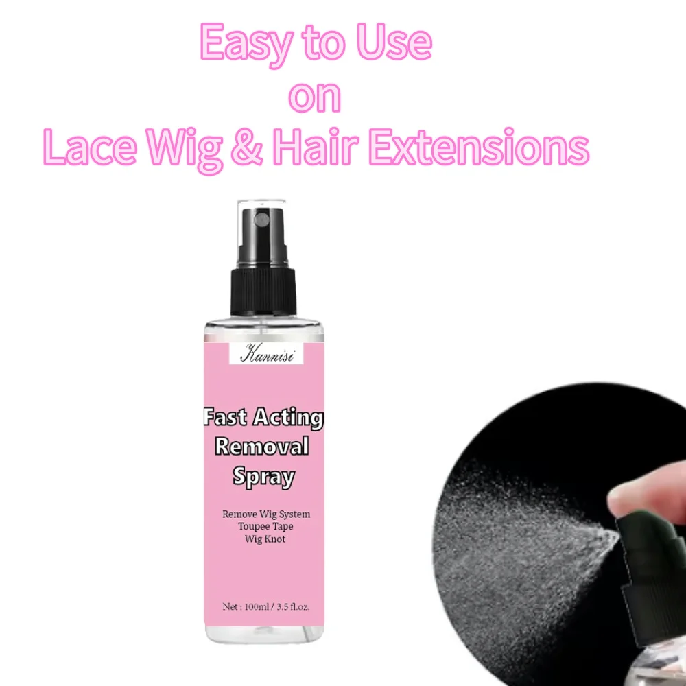 Private Label Gentle Skin Lace Bond Fast Acting Removal Spray Easy Effective Remove Wig System Easy Clean No Harm