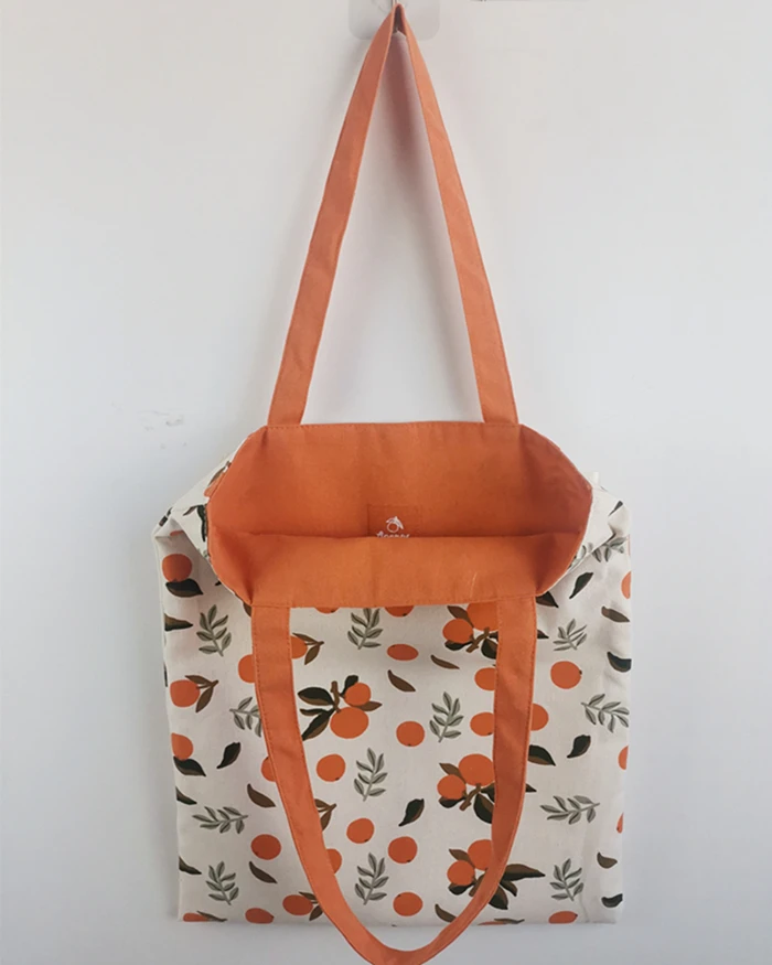 Eco-friendly recycled custom 100% canvas portable shopping handbags produce-factory