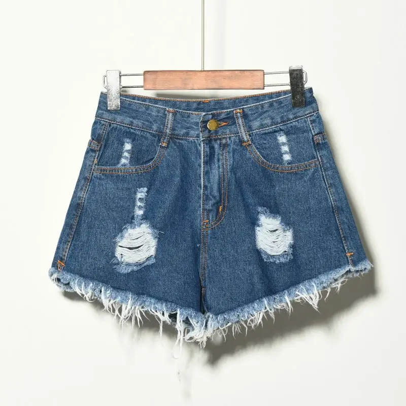 Foreign trade denim short skirt female 2024 summer new anti-slip package hip half skirt high waist elastic spice girl A-line ski