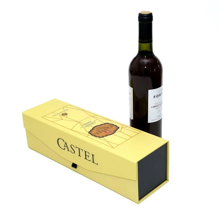 Custom LOGO Bag One Red Cork Glass Carrier Single Bottle Packaging Gift Wine Box In Box Wine Postal Box For Wine Bottle