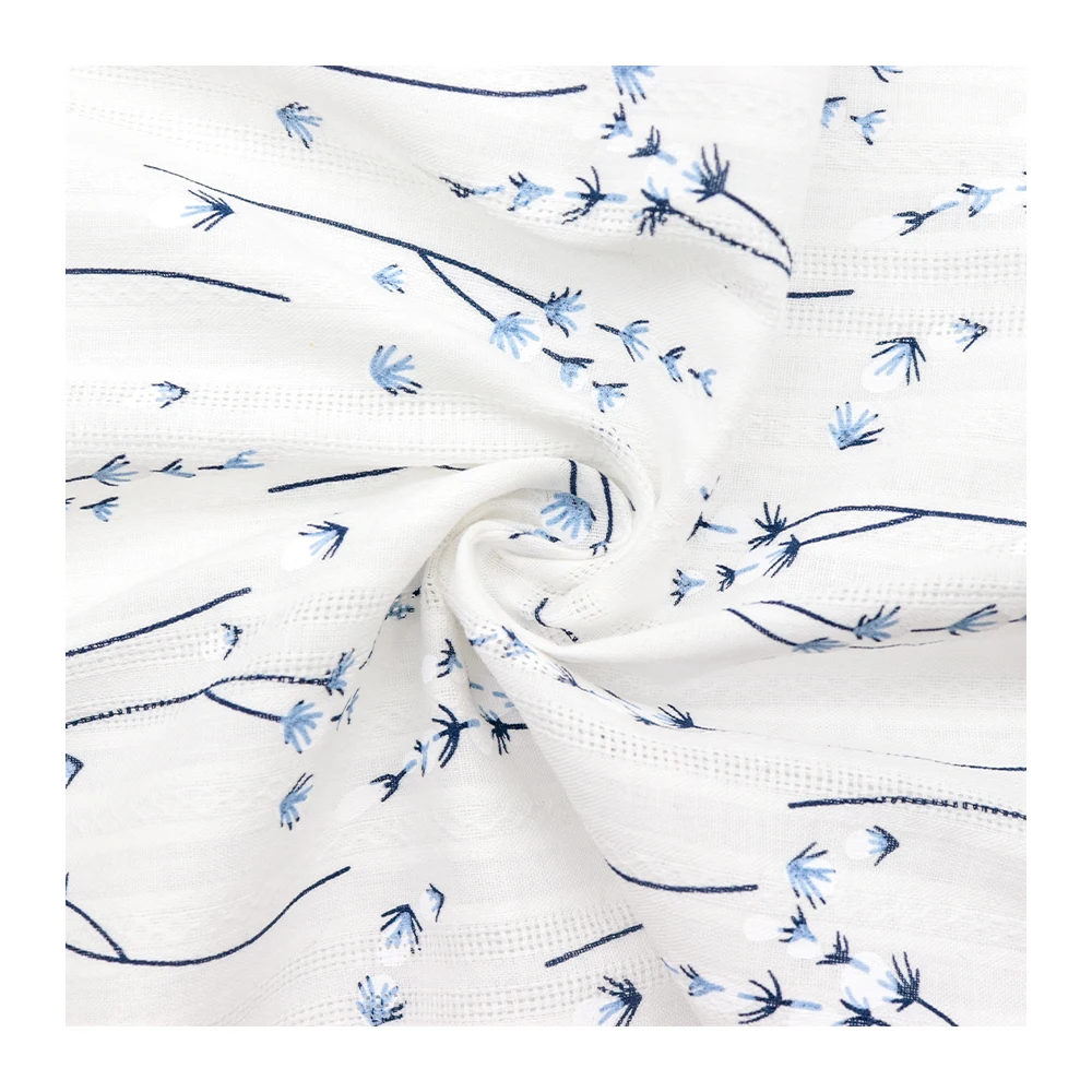 multiple uses Wholesale Comfort digital printing on fabric pure cotton fabric woven jacquard stripe printed shirt fabric