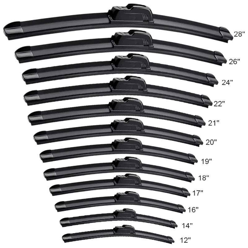 Manufacture Supply car wiper blades Wholesale Custom clear soft hybrid wiper blade with wide used sizes for all kinds of cars
