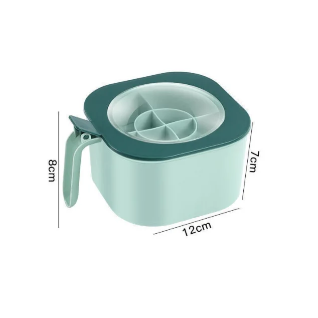 Home Kitchen Plastic Storage Container Four Grid Salt Sugar Spice Multifunctional Household Seasoning Box With Lid