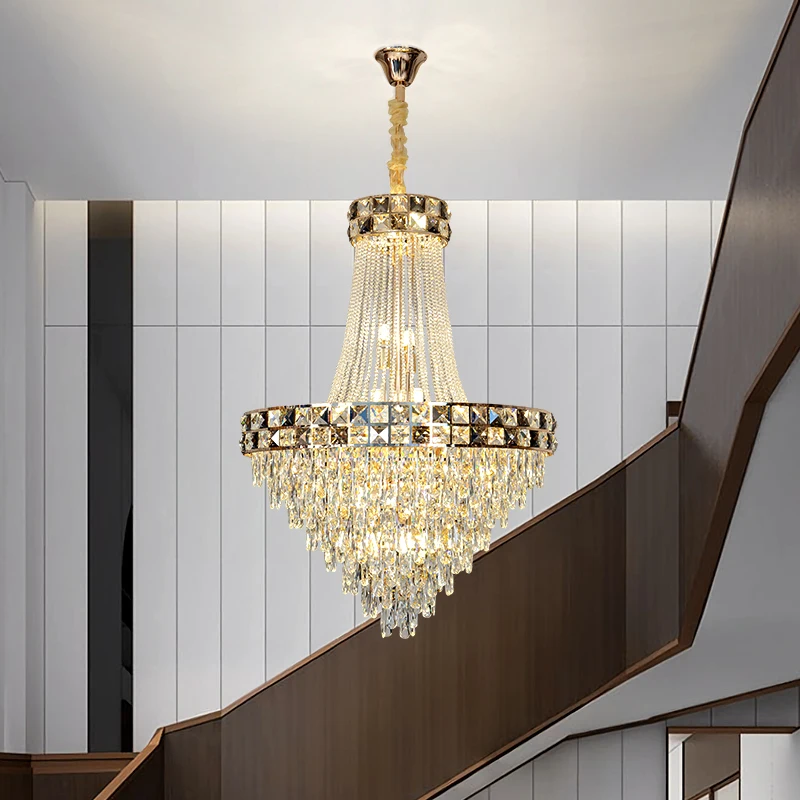 Factory nice design Fashion Custom Living Room Wedding Staircase Interior Decoration Home Modern Crystal Chandelier