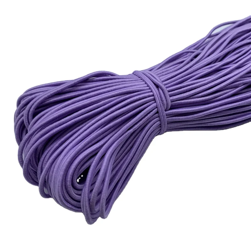 Customized Colors 2.5MM Elastic Rope Rubber Core for  Bags