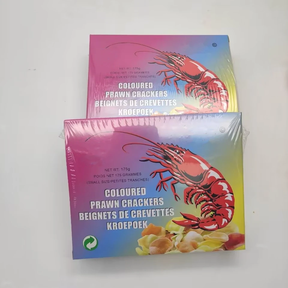 Crispy Prawn Crackers Colorful Shrimp Chips Cracker Seafood Snack Fired Food For Halal African Market