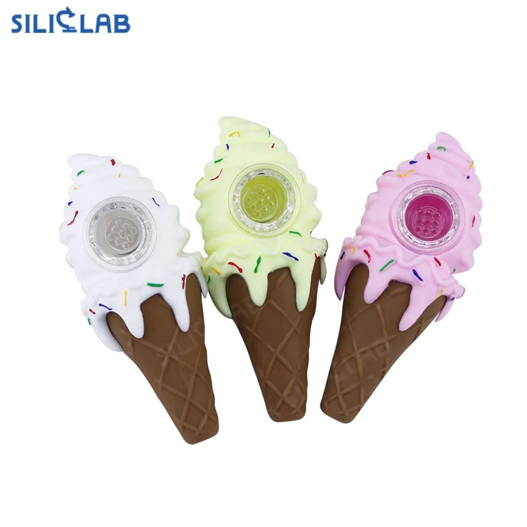 Летние vibe Лидер продаж мороженого ручной трубы табака силиконовые курительные трубки