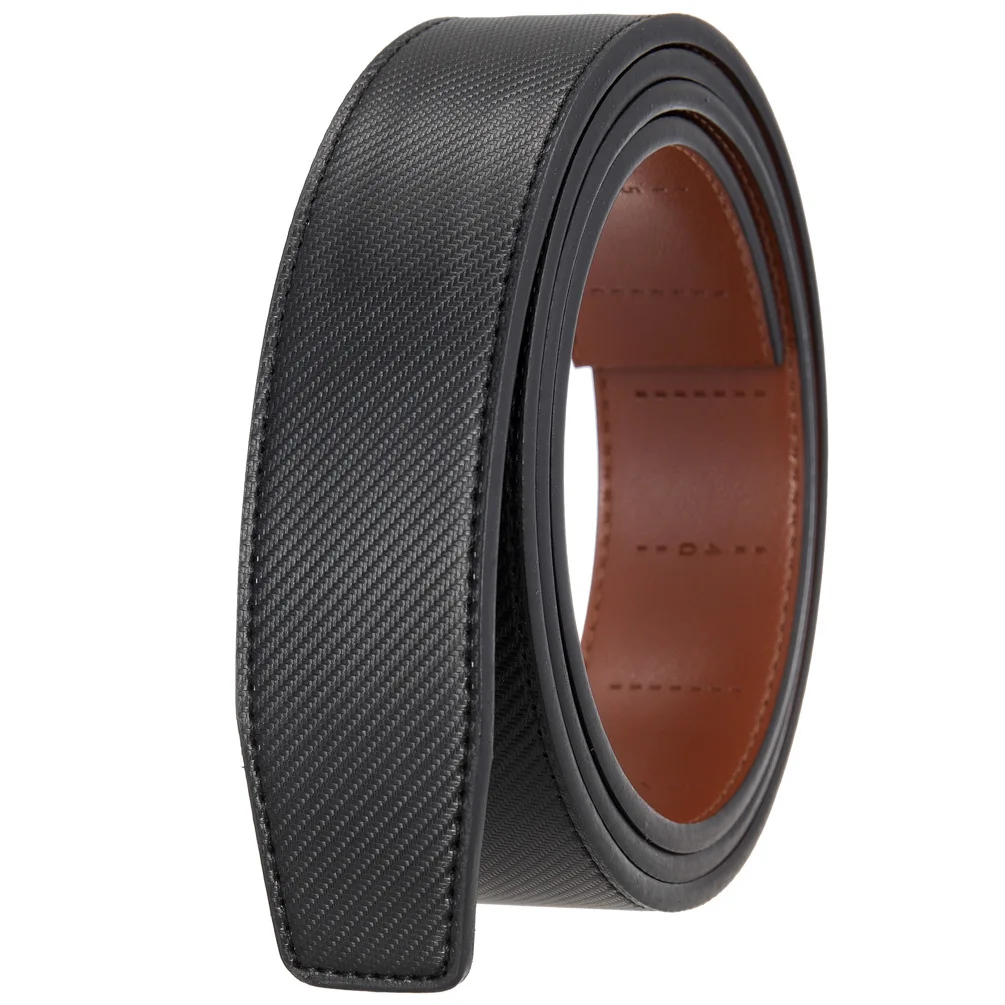 Factory OEM Custom Male Genuine Leather Belt Strap Ratche Belt Without Buckle Multicolor Automatic Buckle Cowhide Leather Strap