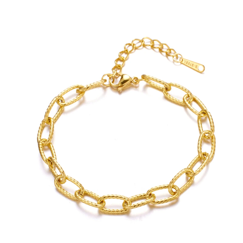 Женские браслеты из нержавеющей стали с покрытием золота 14 карат 18