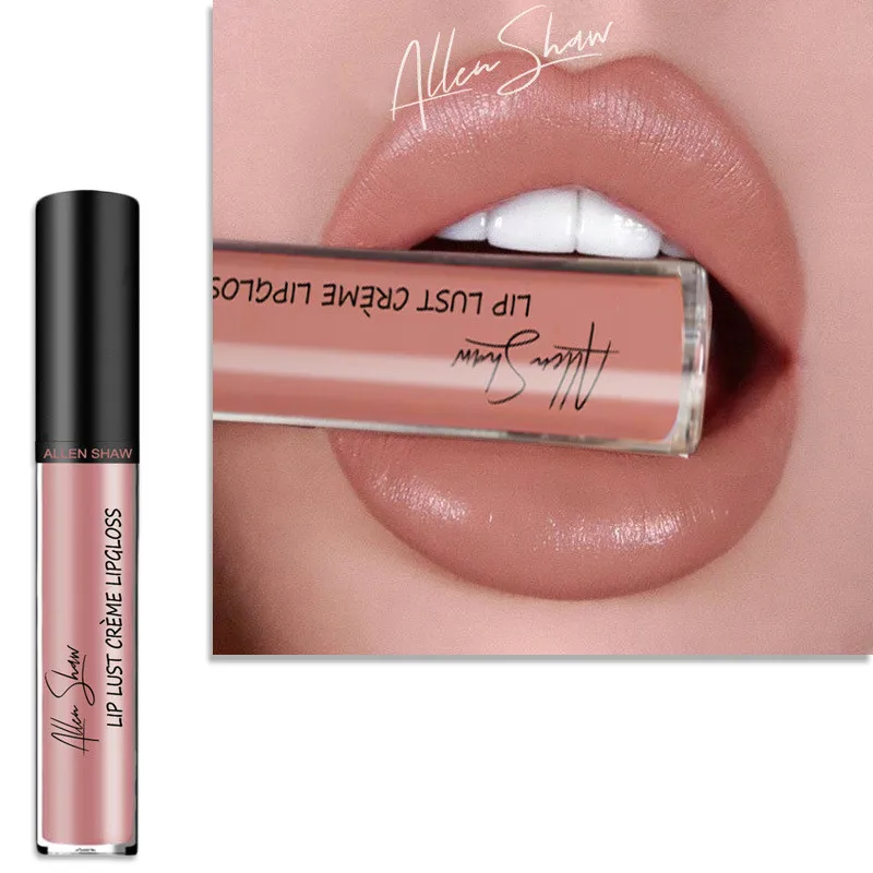 Joom Aliexpress Wish shopee hot sell Allenshaw smooth Creamy Lipgloss Liquid Lipstick Neutral Colors creamy lipsti