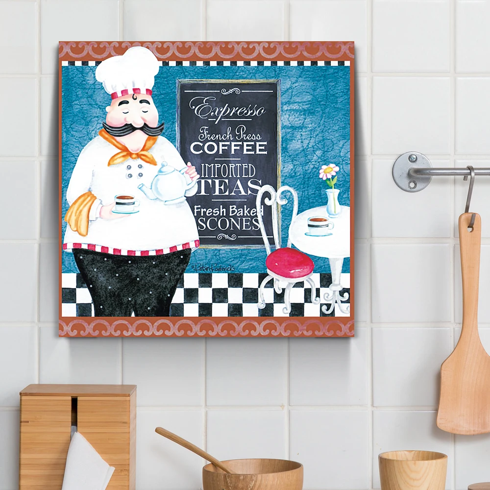 yiwu chef painting decorative paintings 30x30 wall pictures frames wall art frames photo wooden for kitchen