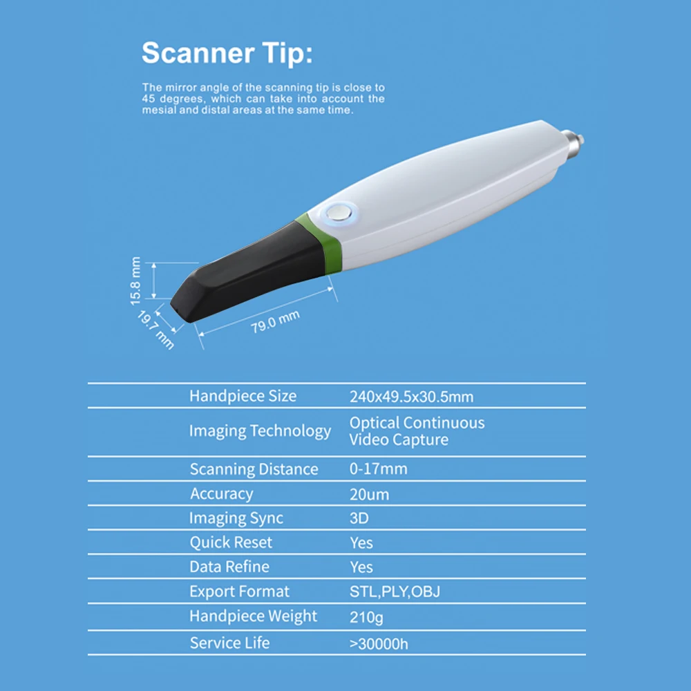 Hot Selling Dental Oral Equipments Portable Dental Handheld 3D Scanner Dental Scanner Intraoral