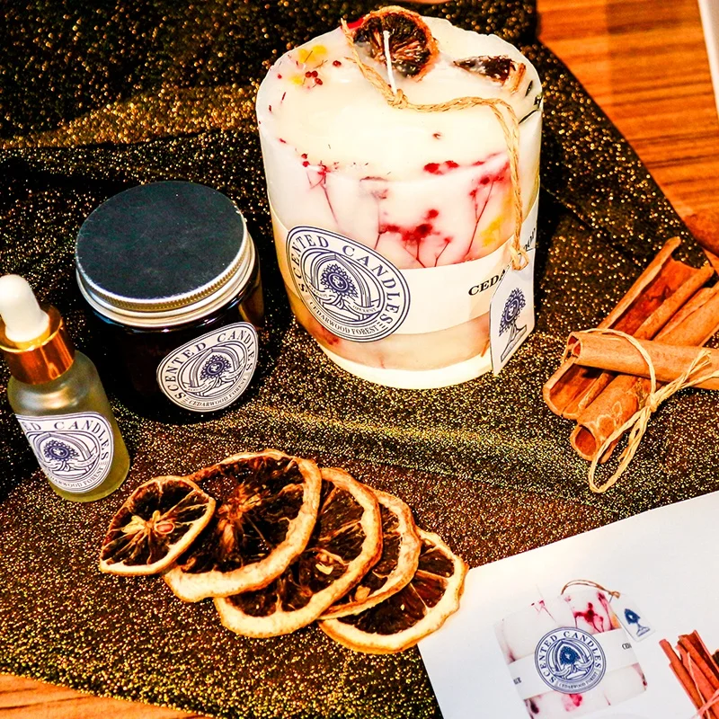 H23 Craft Beeswax Jar Candle Gift Set Premium Pillar and Coconut Shape Cotton Wick for Meditation Wedding Bars Use