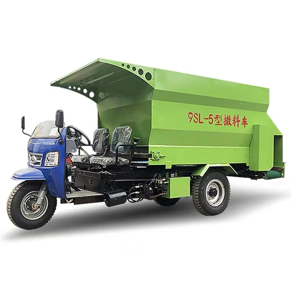 China Brand Truck Farm Silage Feeder Feed Mixer Spreader Meters Sheep Food Mix