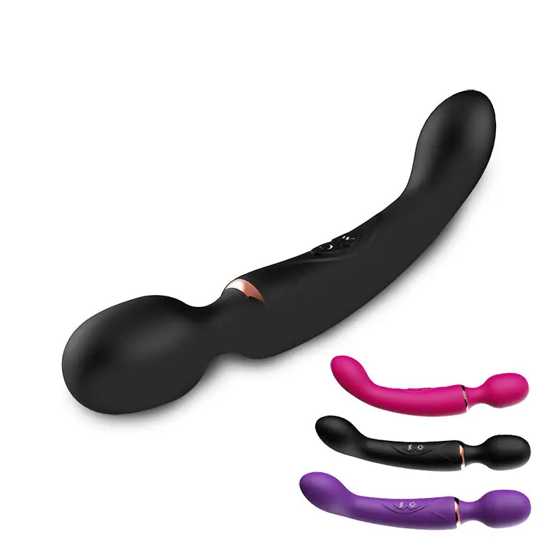 Adult Sex Product G-Spot Masturbation  Double Head Double Shock AV Vibration Vibrator For Women