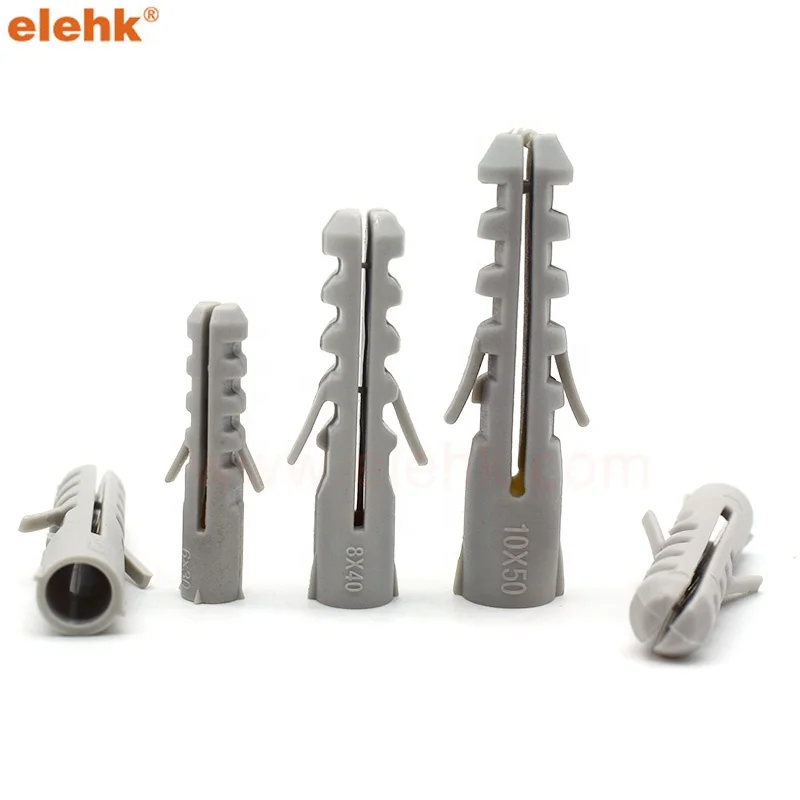 Elehk Factory Direct Sale Plastic Anchor Wall Plug Nylon Wall Plug Expansion Anchors Wall Anchor