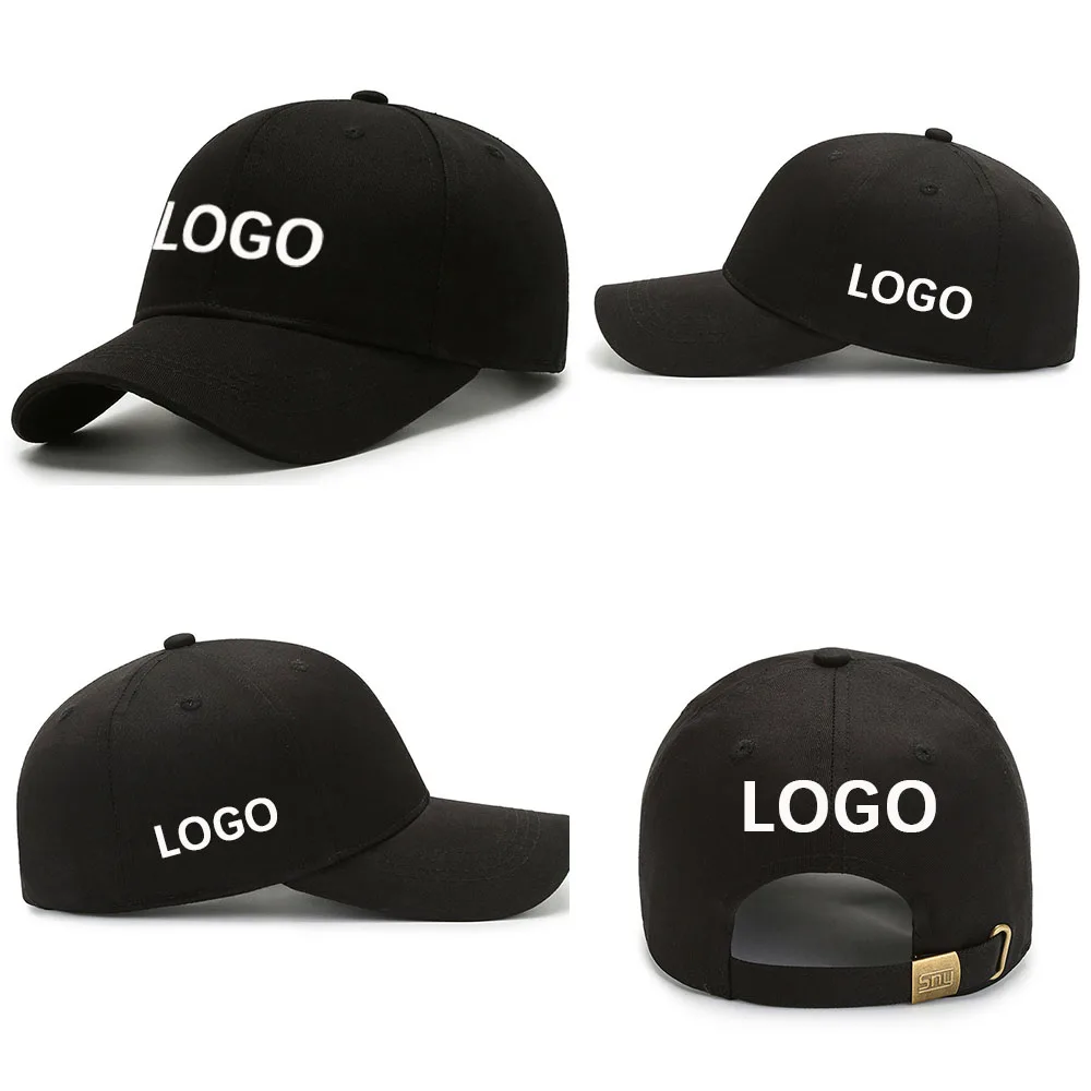 Custom logo embroidery trucker Hat black baseball hat 5 panel Hat