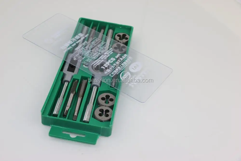 
12pcs high speed steel metric tap and die set for sale 