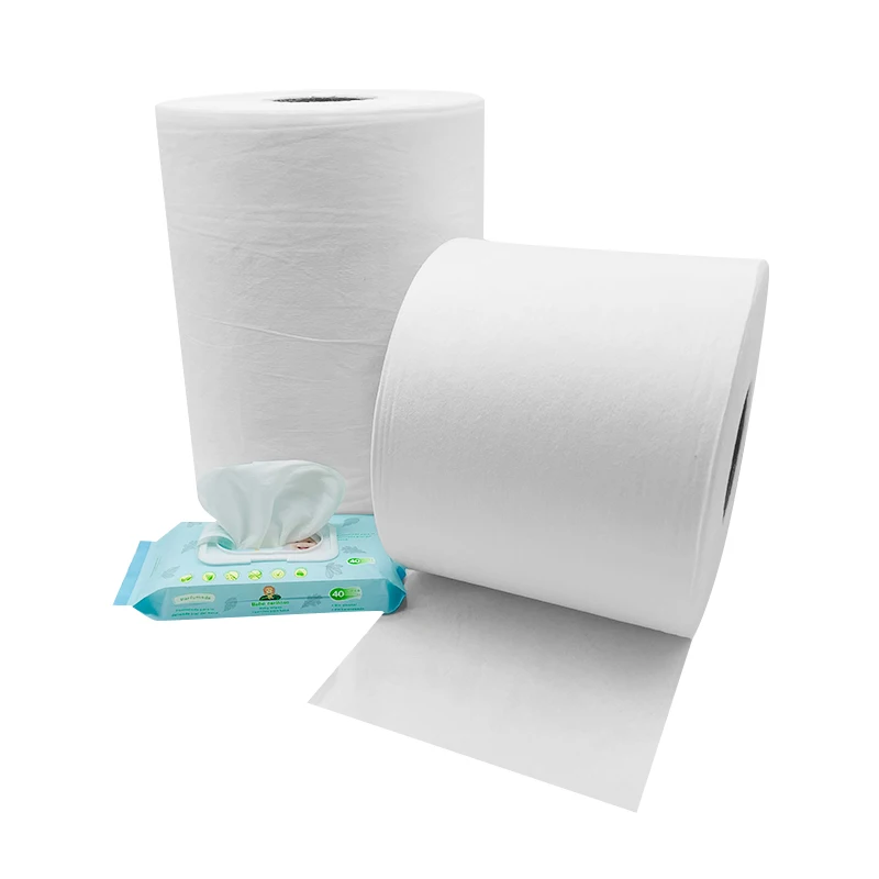 JUHUA Bamboo Spunlace Nonwoven Fabric For Wet Wipes Eco Friendly Embossed Spunlace Nonwoven