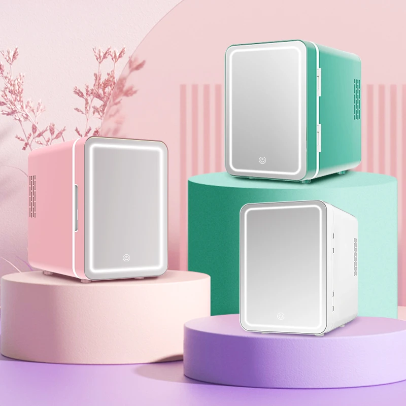 Wholesale Mini Fridge for Skin Care 4L Personal Beauty Makeup Cosmetics Refrigerator with Mirror Compact Protable  PA5-4L