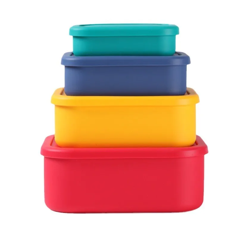 BPA-Free Personalized reusable office adult food storage container  silicone leak proof bento lunch box