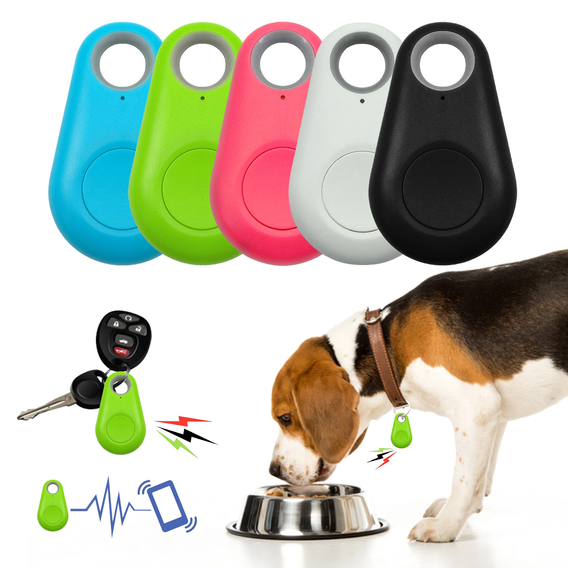 
Pet Smart Mini GPS Tracker Anti-verloren Waterdichte Voor Dog Cat Hond Kat Sleutels Portemonnee Bag Kids Locator Tracer 