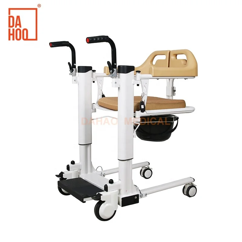 Elderly Care Product Electric Mobile Lift Chair Folding Lightweight Shower Bathroom Transfer Wheelchair for Patient