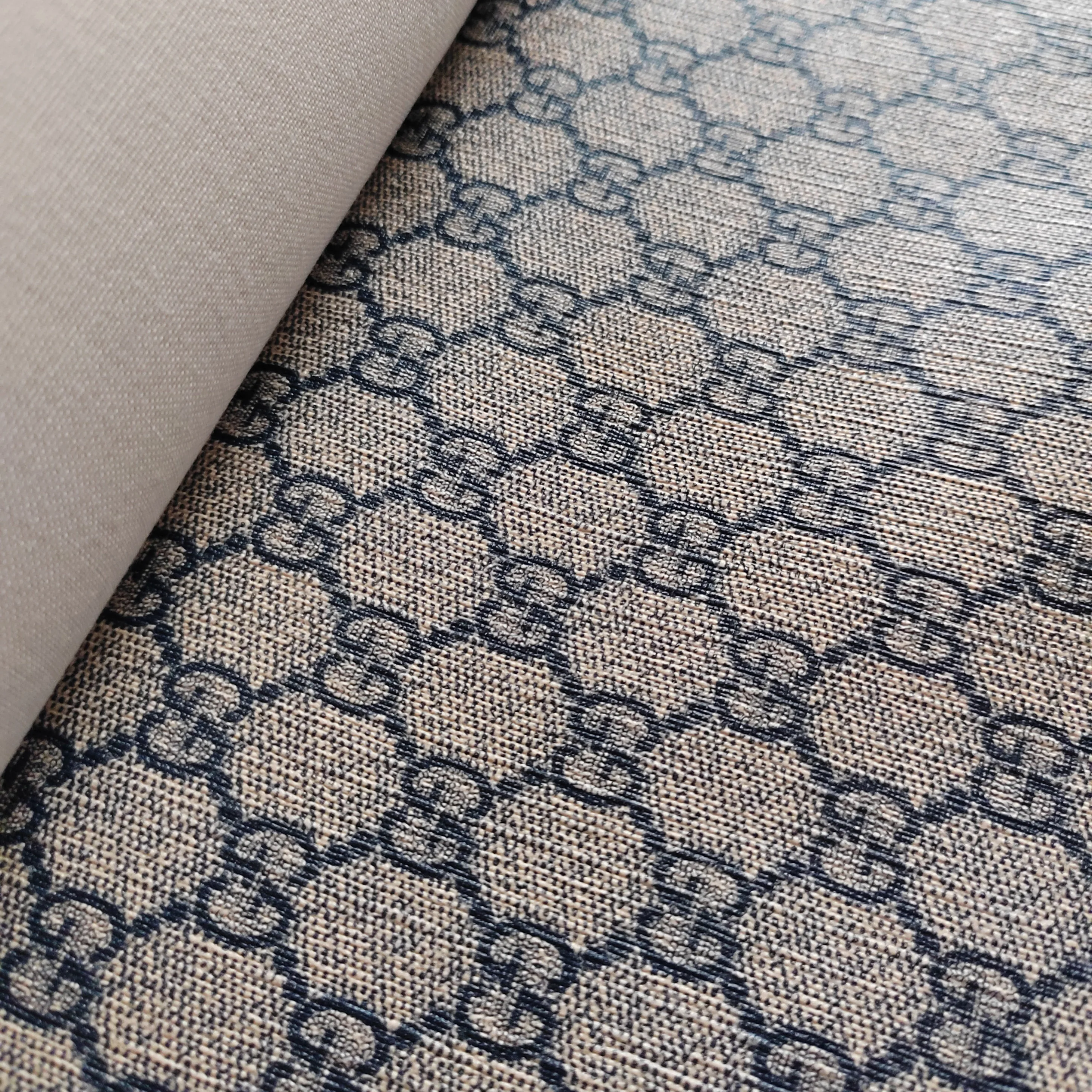 High Quality Version Wholesale Synthetic Leatherette Fabric Assorted Plaid G+ Printed Faux Leather