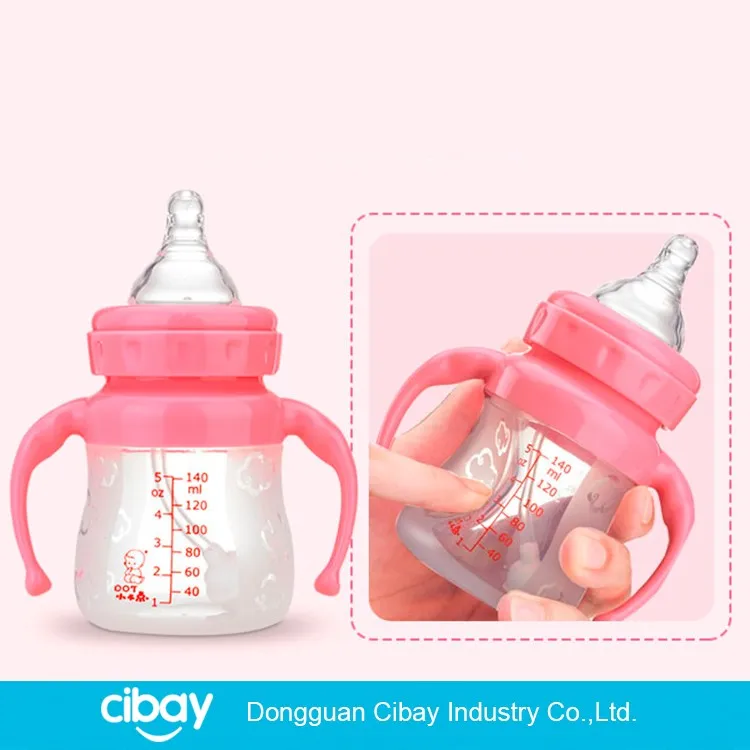
2021 hot Sell silicone baby feeding bottle anti fall safe food grade infant bottles baby silicone bottle 