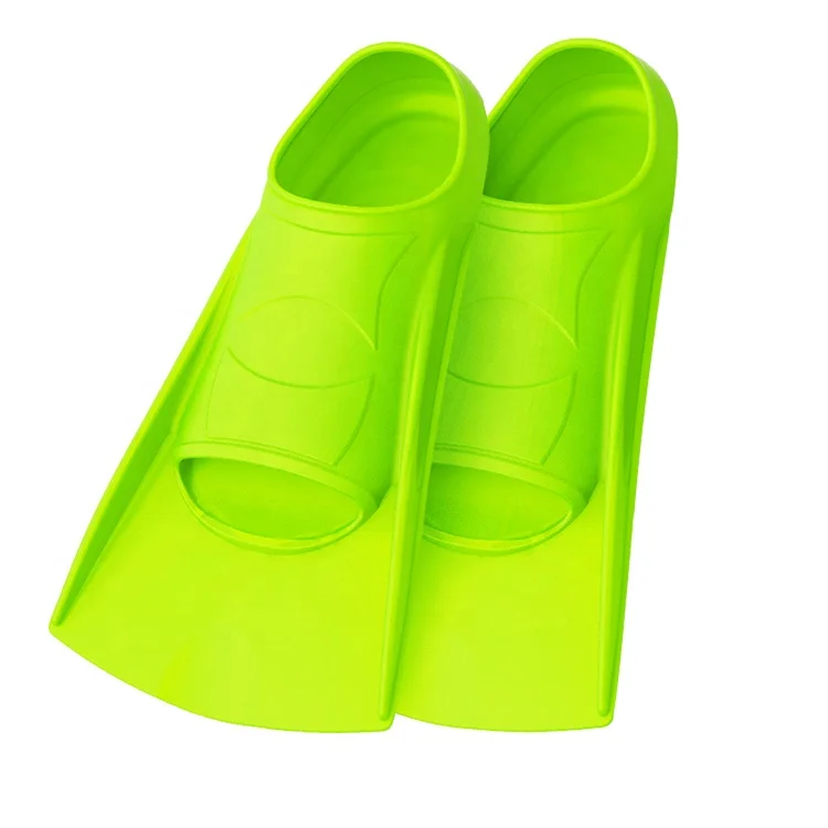 Swimming Fins Mould Swimming Flippers Soft TPR Diving Swimming Training Fins Custom Logo Silicone Short Fin Medium Blade Kids