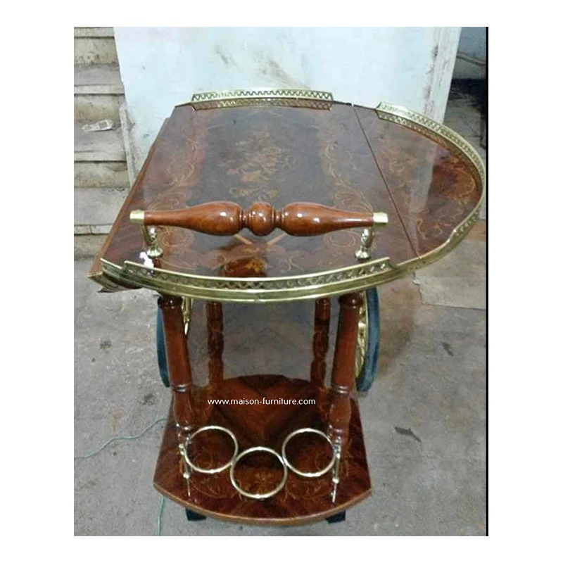 Trusted professional partner French tea table with wheels  office tea table tea table set Optimal choice