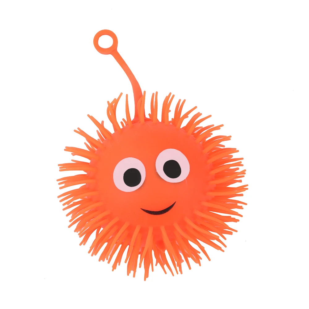 Colorful Stress Glowing Light Up Puffer Ball Smile Face Puffer Ball Yoyo