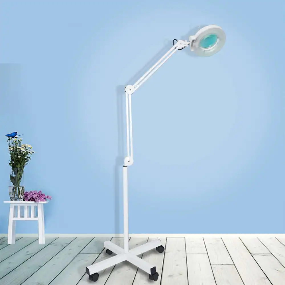 Concise Home magnifying lens lamp led cosmetic magnifier with stand 5X professional magnifying lamp glasses