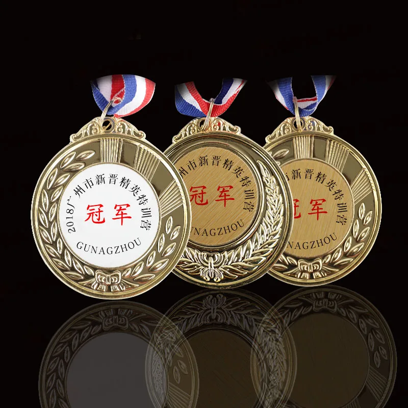 Custom Hot Sale Sublimation Metal Sports Marathon Blanks Medal Gold Silver Bronze  Medals