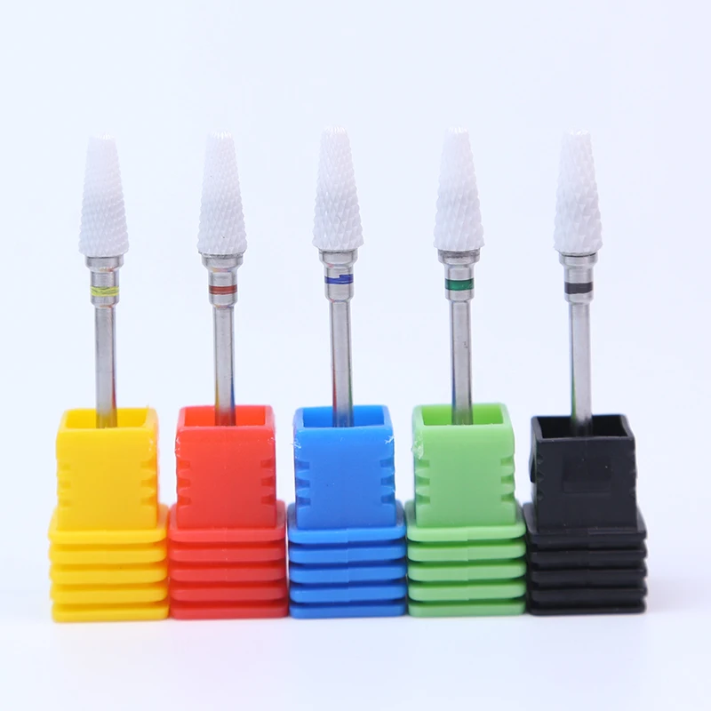 New Ceramic Nail Drill Bits Acrylic Nail File Bits for Manicure Pedicure Cuticle Gel