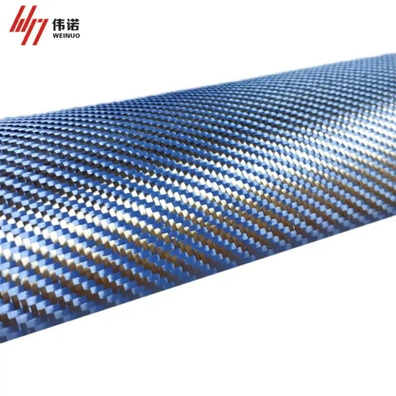 Low Price High Strength 210g Blue Kevlar And Carbon Fibre Blended