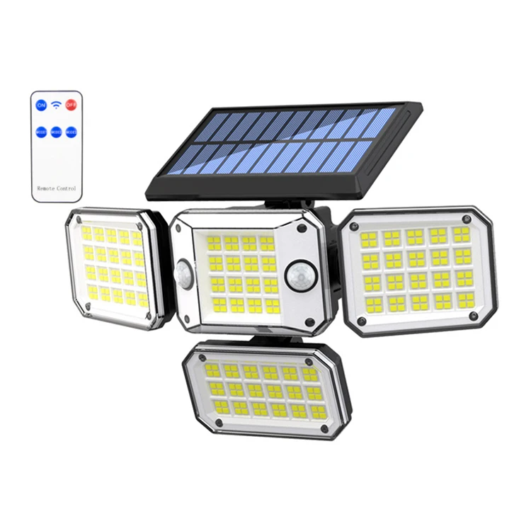 CHIJU Products 296LED indoor outdoor Solar wall home room house light with Motion Sensor