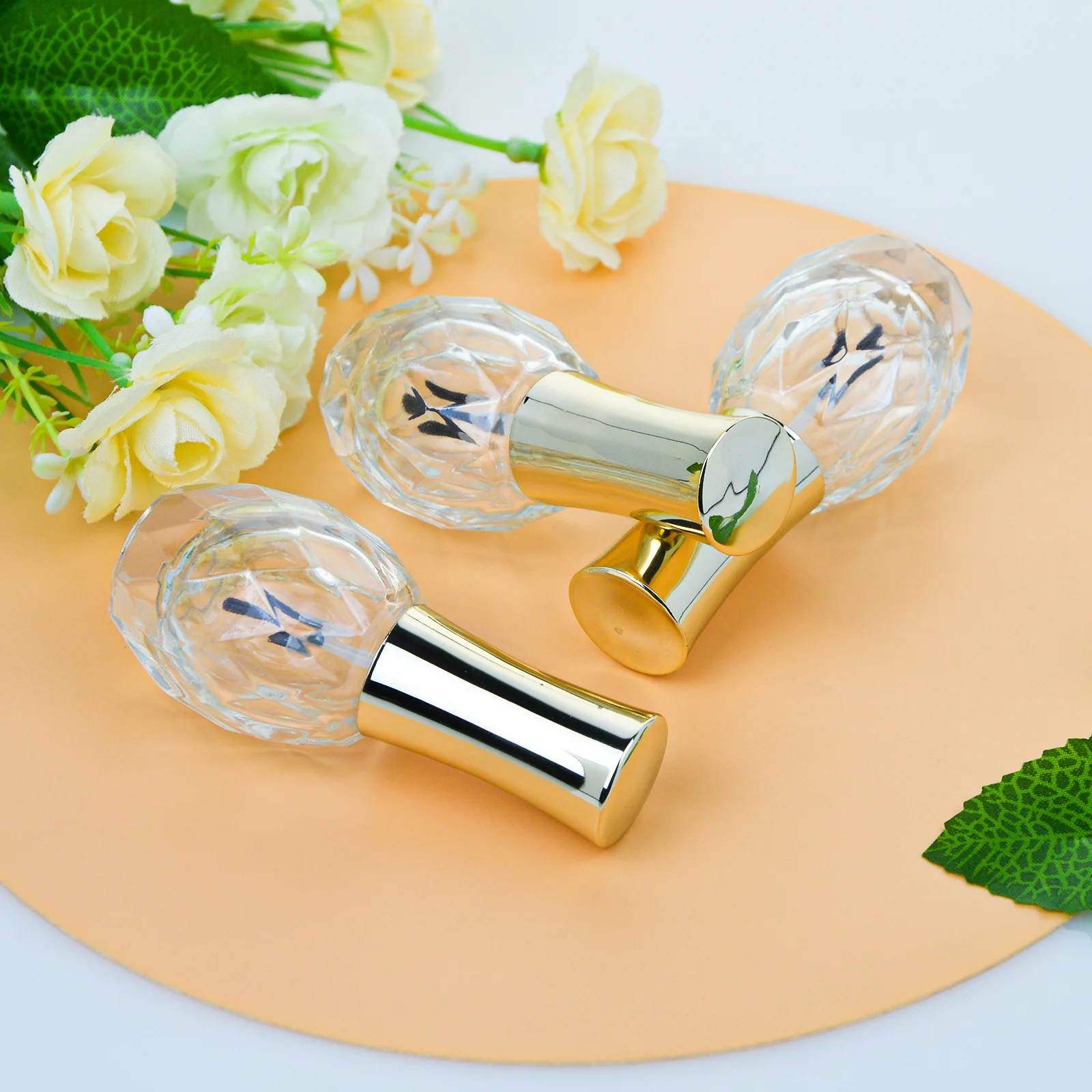 custom 8ml 10ml empty clear nail polish bottle mini translucent round nail lacquer oil liquid varnish glass bottle factory